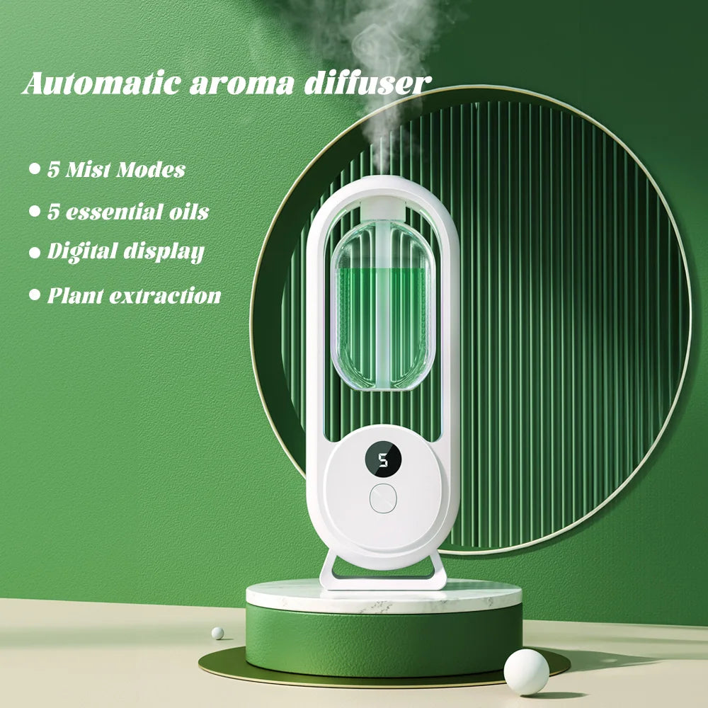 Rechargeable Portable Aroma Diffuser Essential Oil Aromatherapy Machine Timed Air Freshener to Remove Odors 5 Modes Timed Spray