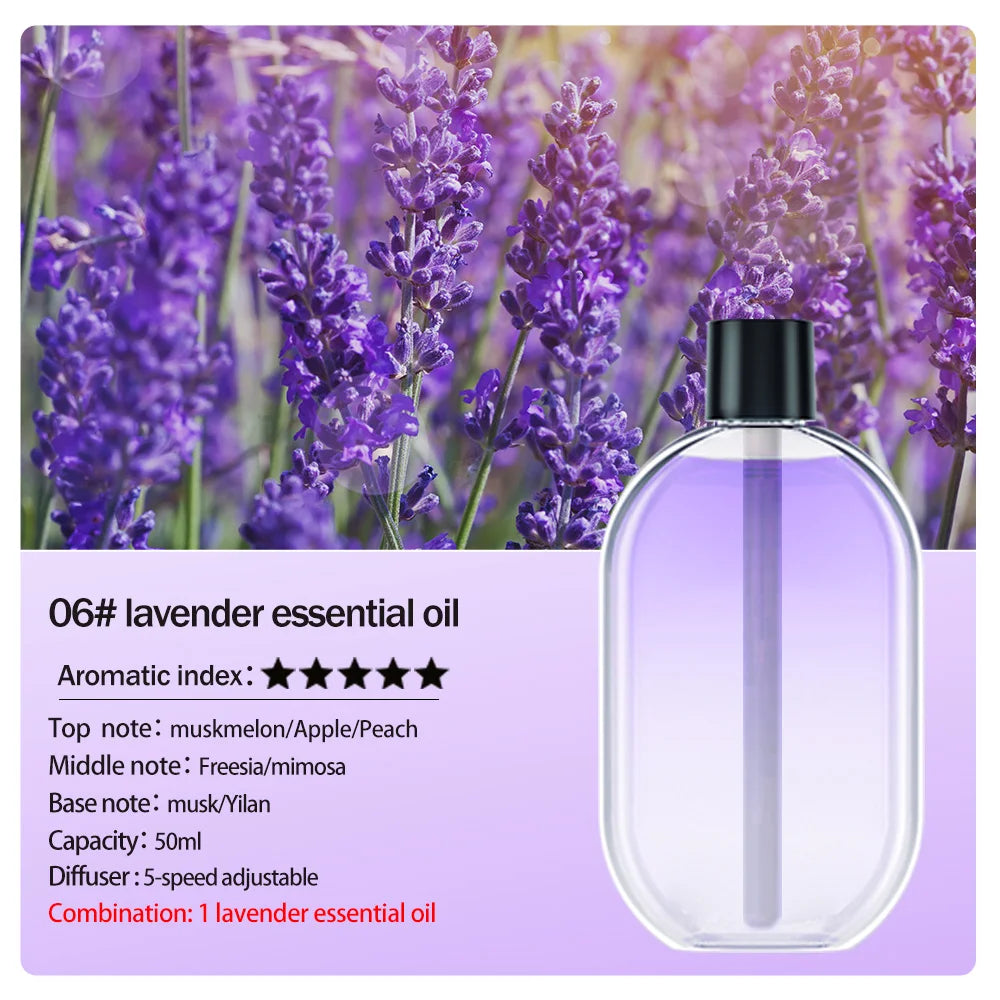 Rechargeable Portable Aroma Diffuser Essential Oil Aromatherapy Machine Timed Air Freshener to Remove Odors 5 Modes Timed Spray