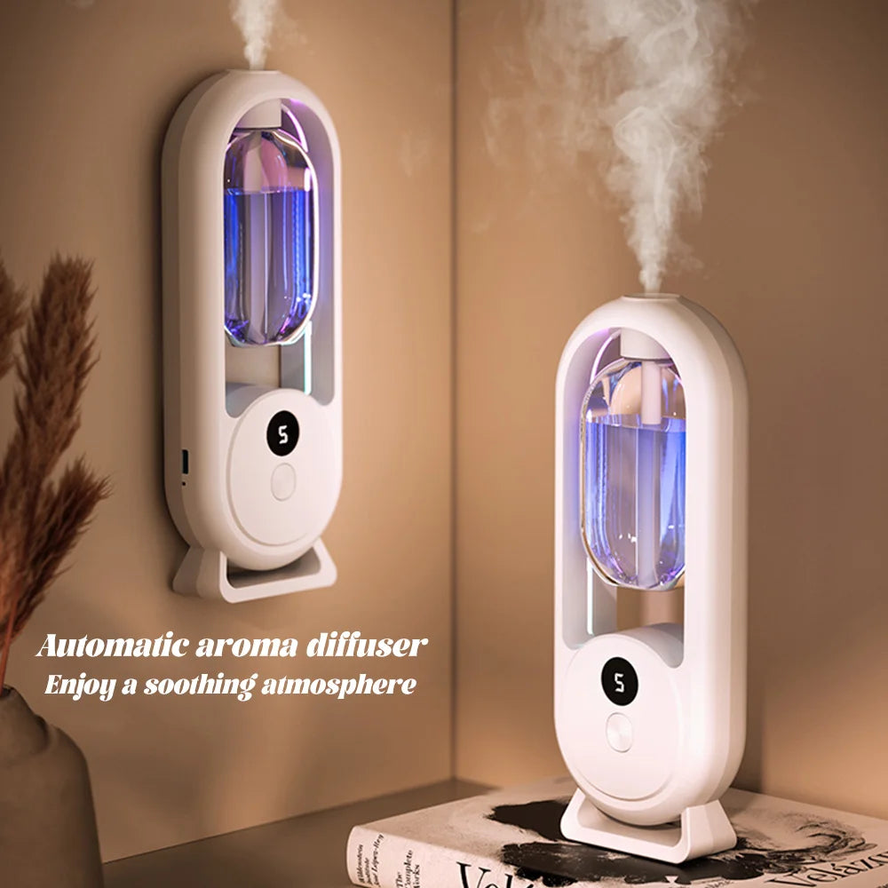 Rechargeable Portable Aroma Diffuser Essential Oil Aromatherapy Machine Timed Air Freshener to Remove Odors 5 Modes Timed Spray