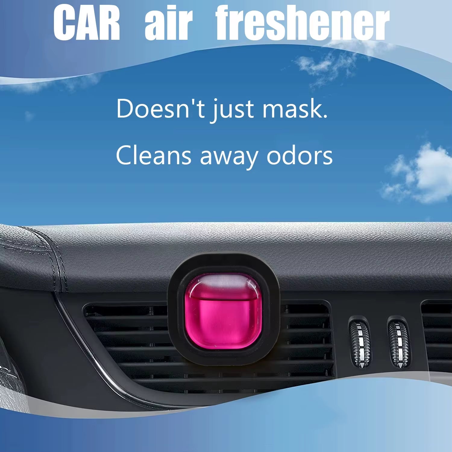 Long-Lasting Car Air Freshener Vent Clip Essential Oil Scented Odor Eliminator 0.14Oz Alcohol-Free Fragrance for Fresh Car Smell